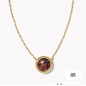 Kendra Scott Gold Basketball Pendant Necklace
